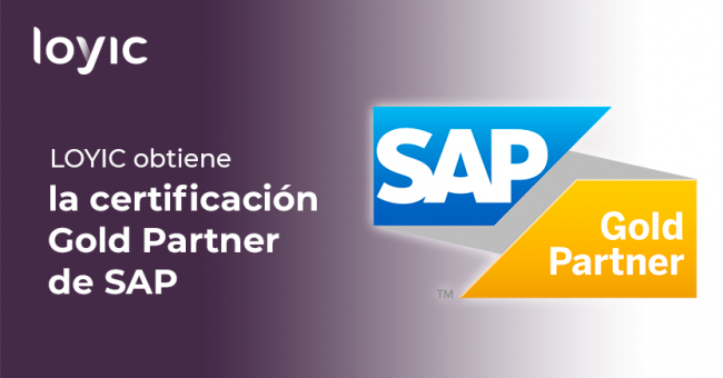 Certificado del reconocimiento SAP Gold Partner a LOYIC